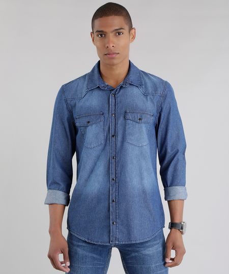 Camisa-Jeans-Azul-Medio-8640067-Azul_Medio_1 Camisa-Jeans-Azul-Medio-8640067-Azul_Medio_1
