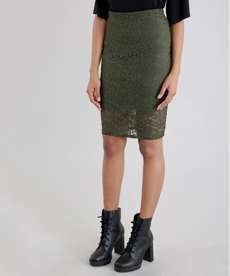 Saia-Midi-em-Renda-Verde-Militar-8643876-Verde_Militar_1