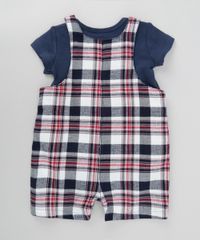 Conjunto-de-Body---Jardineira-Xadrez-em-Algodao---Sustentavel-Azul-Marinho-8490982-Azul_Marinho_2