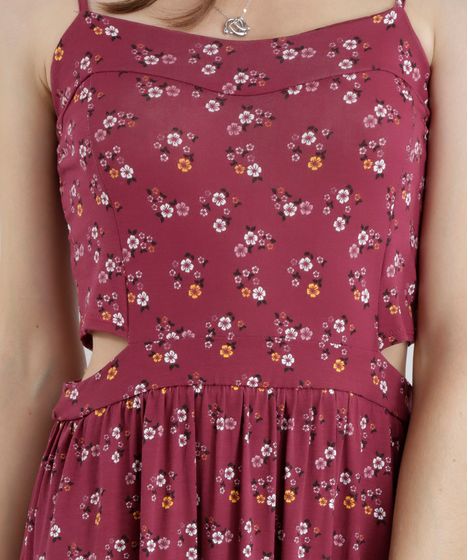 vestido longo estampado juvenil