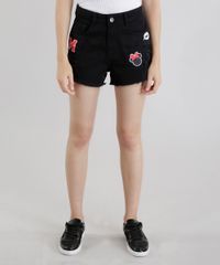 Short-com-Patchs-Mickey-Preto-8634639-Preto_1