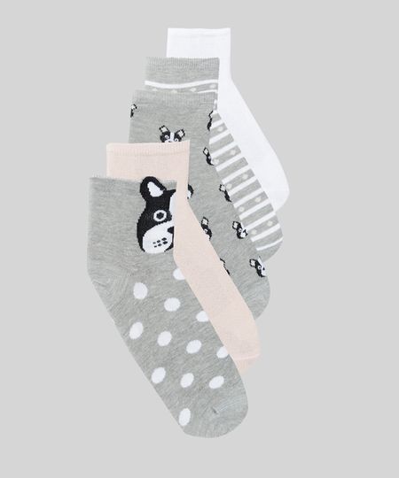 Kit-de-5-Meias-Multicor-8636735-Multicor_1 Kit-de-5-Meias-Multicor-8636735-Multicor_1