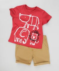Camiseta-com-Estampa-de-Bichos-Vermelha-8620520-Vermelho_3