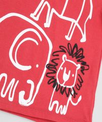 Camiseta-com-Estampa-de-Bichos-Vermelha-8620520-Vermelho_4