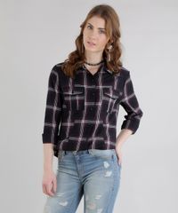 Camisa-Xadrez-em-Algodao---Sustentavel-Roxa-8501034-Roxo_1