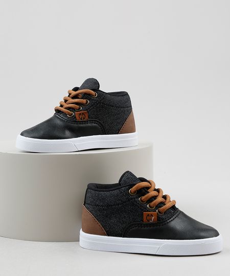 Tenis-Infantil-Ollie-Recortes-Cano-Alto-Preto-9642145-Preto_1 Tenis-Infantil-Ollie-Recortes-Cano-Alto-Preto-9642145-Preto_1