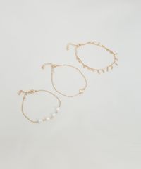 Kit-de-3-Pulseiras-Femininas-com-Folhas-e-Perolas-Dourado-9869193-Dourado_1