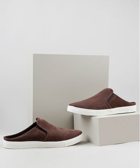 Tenis-Slip-On-Mule-Masculino-Oneself-com-Micro-Furos-Marrom-9939393-Marrom_1