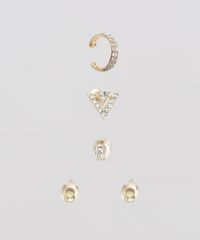Kit-de-4-Brincos-Femininos---Piercing-com-Strass-Dourado-9860336-Dourado_1