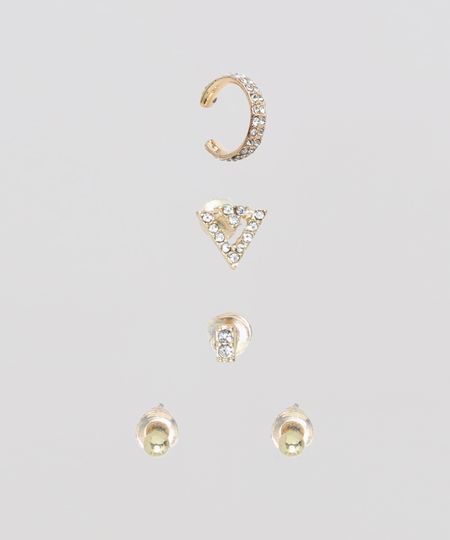 Kit-de-4-Brincos-Femininos---Piercing-com-Strass-Dourado-9860336-Dourado_1