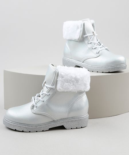 Bota-Coturno-Infantil-Molekinha-Holografica-Cano-Medio-com-Pelo-Prateada-9941862-Prateada_1