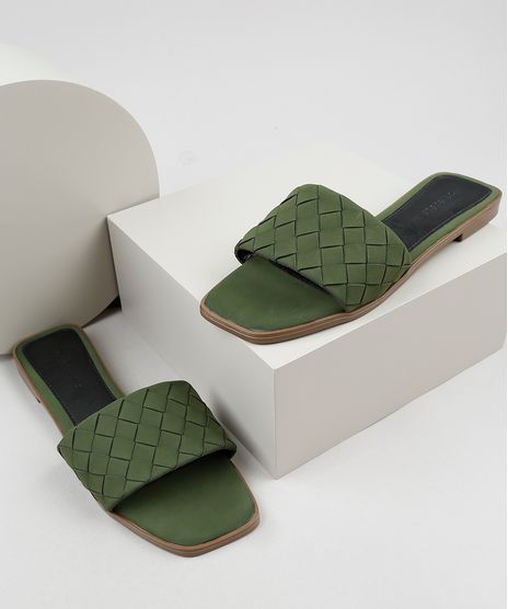 Rasteirinha-Feminina-Oneself-Tresse-Verde-Militar-9942945-Verde_Militar_1