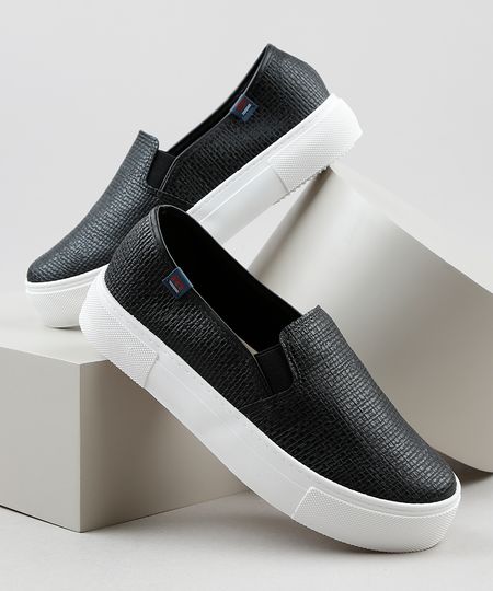Tenis-Slip-On-Feminino-Moleca-Flatform-Texturizado-Preto-9763534-Preto_1