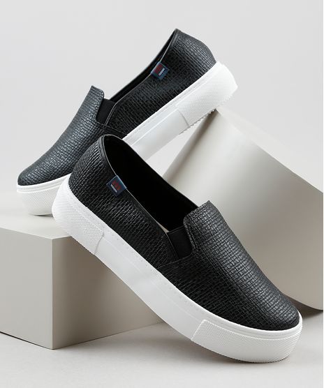 Tenis-Slip-On-Feminino-Moleca-Flatform-Texturizado-Preto-9763534-Preto_1