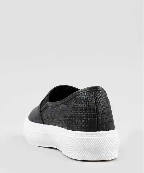 tênis slip on feminino flatform moleca