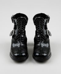 Bota-Feminina-Oneself-Salto-Alto-Grosso-Bico-Quadrado-Texturizado-Croco-com-Vazados--Preta-9942439-Preto_5