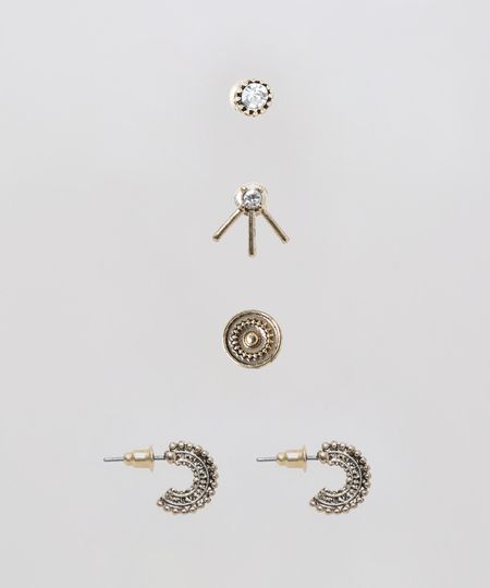 Kit-de-5-Brincos-Femininos-Dourado-9860320-Dourado_1