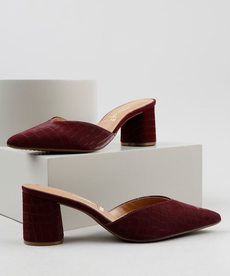 Mule-Feminino-Vizzano-Bico-Fino-Salto-Grosso-Texturizado-Croco-Vinho-9943338-Vinho_1 Mule-Feminino-Vizzano-Bico-Fino-Salto-Grosso-Texturizado-Croco-Vinho-9943338-Vinho_1