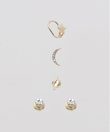 Kit-de-4-Brincos-Femininos---Piercing-Dourado-9860335-Dourado_1
