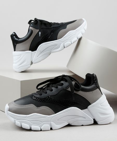 Tenis-Feminino-Oneself-Sneaker-Chunky-com-Recortes-Bicolor-Preto-9906437-Preto_1