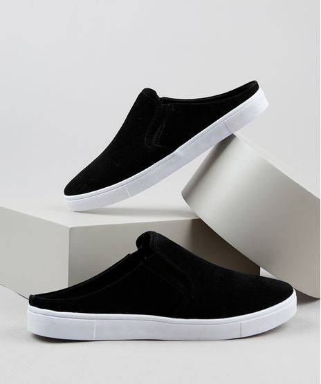 Tenis-Slip-On-Mule-Masculino-Oneself-com-Micro-Furos-Preto-9939390-Preto_1