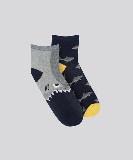 Kit-de-2-Meias-Estampadas-de-Tubarao-Multicor-8537597-Multicor_1 Kit-de-2-Meias-Estampadas-de-Tubarao-Multicor-8537597-Multicor_1