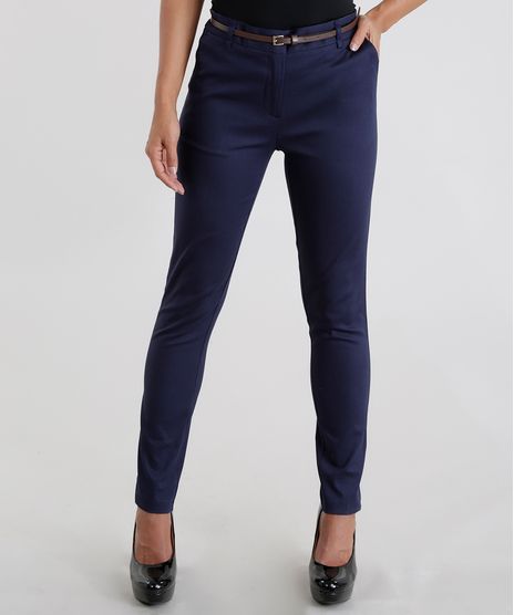 Calca-Skinny-de-Piquet-em-Algodao---Sustentavel-com-Cinto-Azul-Marinho-8445188-Azul_Marinho_1