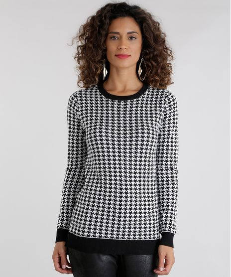 Sueter-em-Jacquard-Pied-de-Poule-Preto-8482073-Preto_1