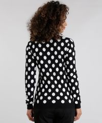 Cardigan-em-Jacquard-Estampado-de-Poa-Preto-8481569-Preto_2