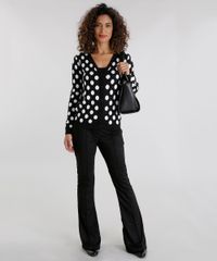 Cardigan-em-Jacquard-Estampado-de-Poa-Preto-8481569-Preto_3