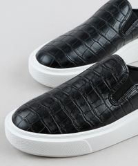 Tenis-Slip-On-Mule-Feminino-Oneself-Texturizado-Croco-Preto-9839203-Preto_3