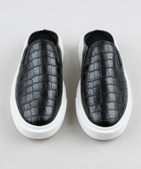 Tenis-Slip-On-Mule-Feminino-Oneself-Texturizado-Croco-Preto-9839203-Preto_5