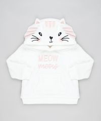 Blusao-Infantil-Gatinha--Meow--em-Plush-com-Capuz-e-Bolso-Off-White-9794862-Off_White_1
