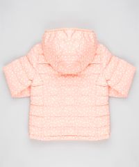 Jaqueta-Puffer-Infantil-Estampada-Floral-em-Nylon-com-Capuz-e-Bolsos-Laranja-9782709-Laranja_2