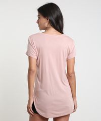 Blusa-Feminina--Paris--com-Suede-Manga-Curta-Decote-Redondo-Rose-9045820-Rose_1_2