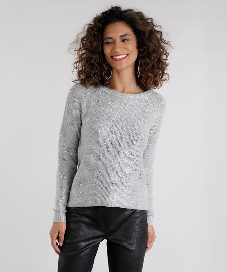 Sueter-em-Trico-com-Paetes-Cinza-Claro-8473935-Cinza_Claro_1