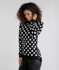 Sueter-em-Jacquard-Estampado-de-Poa-Preto-8481593-Preto_1