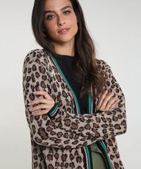 Capa-Feminina-Longa-em-Trico-Estampada-Animal-Print-Onca-Bege-9813091-Bege_4