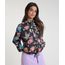 Jaqueta-Corta-Vento-Feminina-em-Nylon-Estampada-Floral-com-Capuz-Preta-9786531-Preto_1