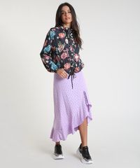 Jaqueta-Corta-Vento-Feminina-em-Nylon-Estampada-Floral-com-Capuz-Preta-9786531-Preto_3