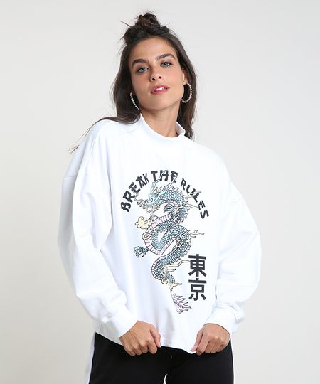 Blusao-Feminino-Dragao-em-Moletom-Branco-9947373-Branco_1 Blusao-Feminino-Dragao-em-Moletom-Branco-9947373-Branco_1