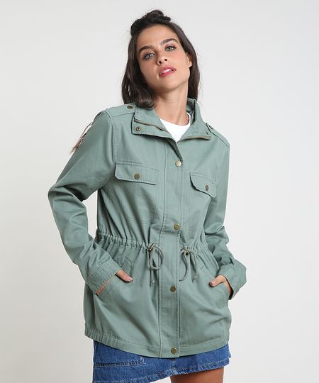 Parka-de-Sarja-Feminina-com-Bolsos-e-Cordao-Verde-Claro-9816139-Verde_Claro_1 Parka-de-Sarja-Feminina-com-Bolsos-e-Cordao-Verde-Claro-9816139-Verde_Claro_1