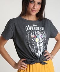 Blusa-Feminina-Manopla-do-Infinito-Os-Vingadores-com-No-Manga-Curta-Decote-Redondo-Cinza-Mescla-Escuro-9878851-Cinza_Mescla_Escuro_4