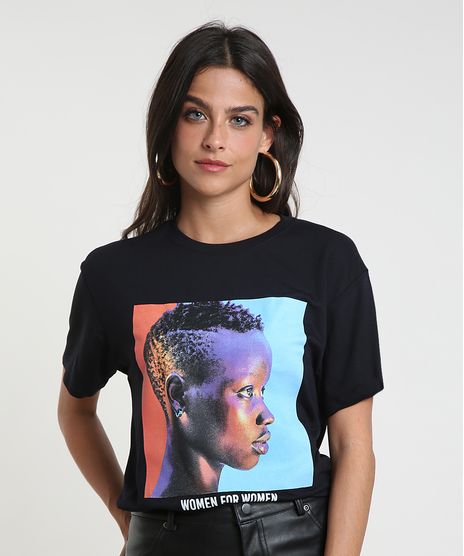 Blusa-Feminina--Women-for-Women--Manga-Curta-Decote-Redondo-Preta-9918886-Preto_1