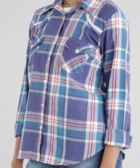 Camisa-Xadrez-com-Renda-Azul-8640113-Azul_4 Camisa-Xadrez-com-Renda-Azul-8640113-Azul_4