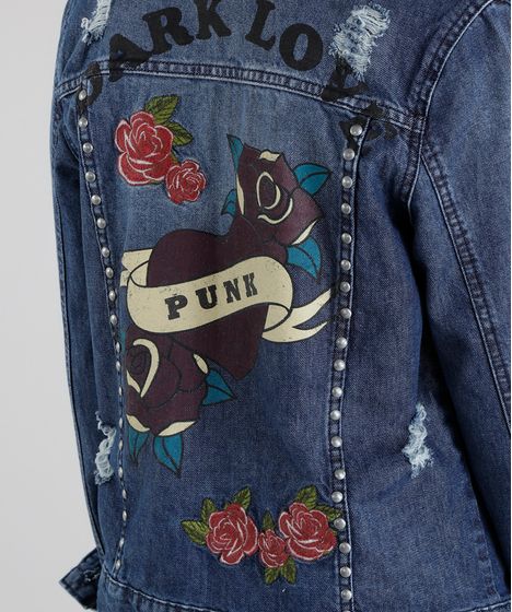 jaqueta jeans punk