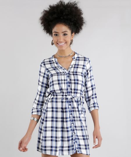 Vestido-Chemise-Xadrez-Off-White-8580508-Off_White_1 Vestido-Chemise-Xadrez-Off-White-8580508-Off_White_1