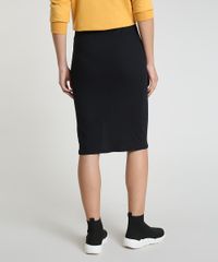 Saia-Feminina-Midi-Canelada-com-Fenda-Preta-9847144-Preto_2