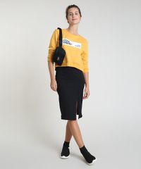 Saia-Feminina-Midi-Canelada-com-Fenda-Preta-9847144-Preto_3