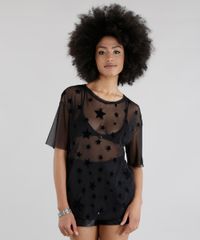 Blusa-em-Tule-com-Estampa-de-Estrelas-Preta-8638797-Preto_1